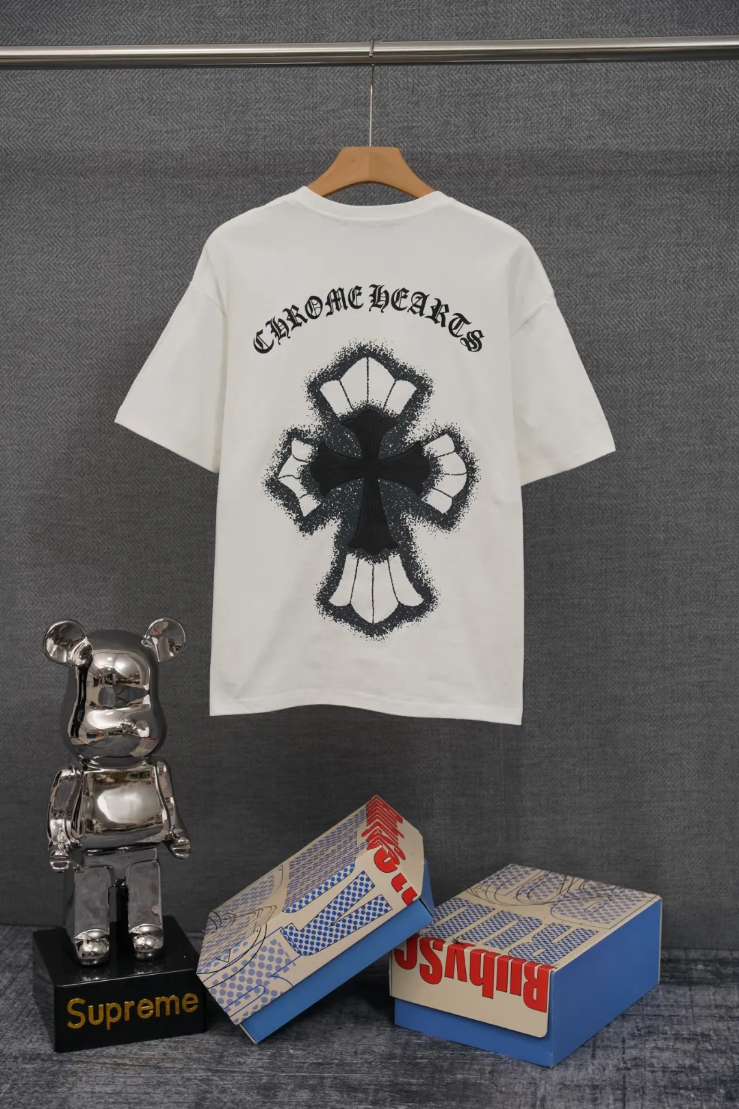 DT 58 60 Chrome Hearts T ， ， Black White S-XL